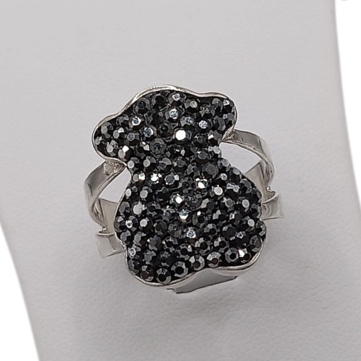 ANILLO OSITO MULTIPIEDRA SW VARIAS MEDIDAS  PLATA .925