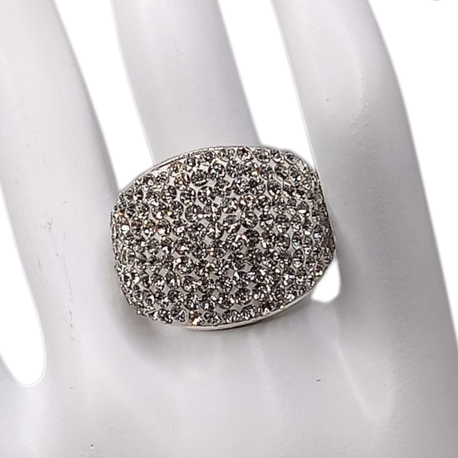 ANILLO MULTI PIEDRA SW BLANCA PLATA .925