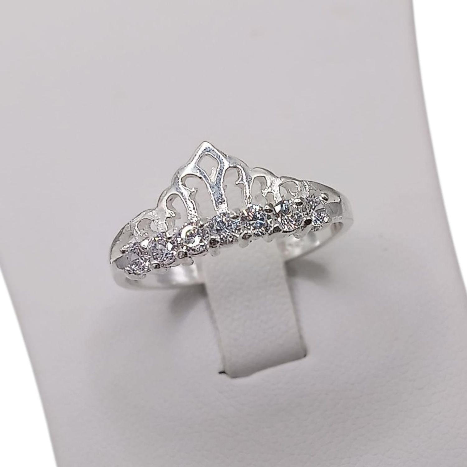 ANILLO CORONA PRINCESA VARIAS MEDIDAS  PLATA .925