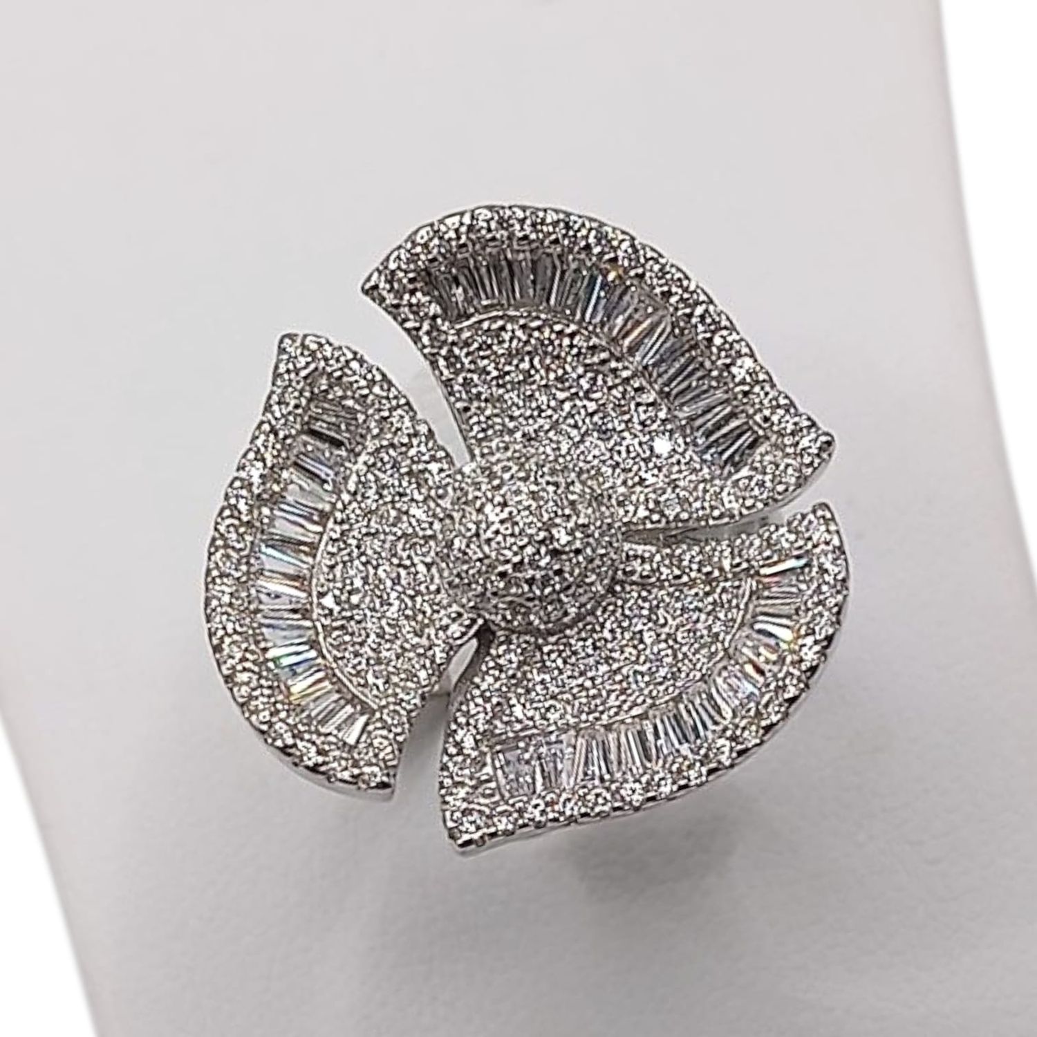 ANILLO RODIZADO FLOR FANCY VARIAS MEDIDAS PLATA .925