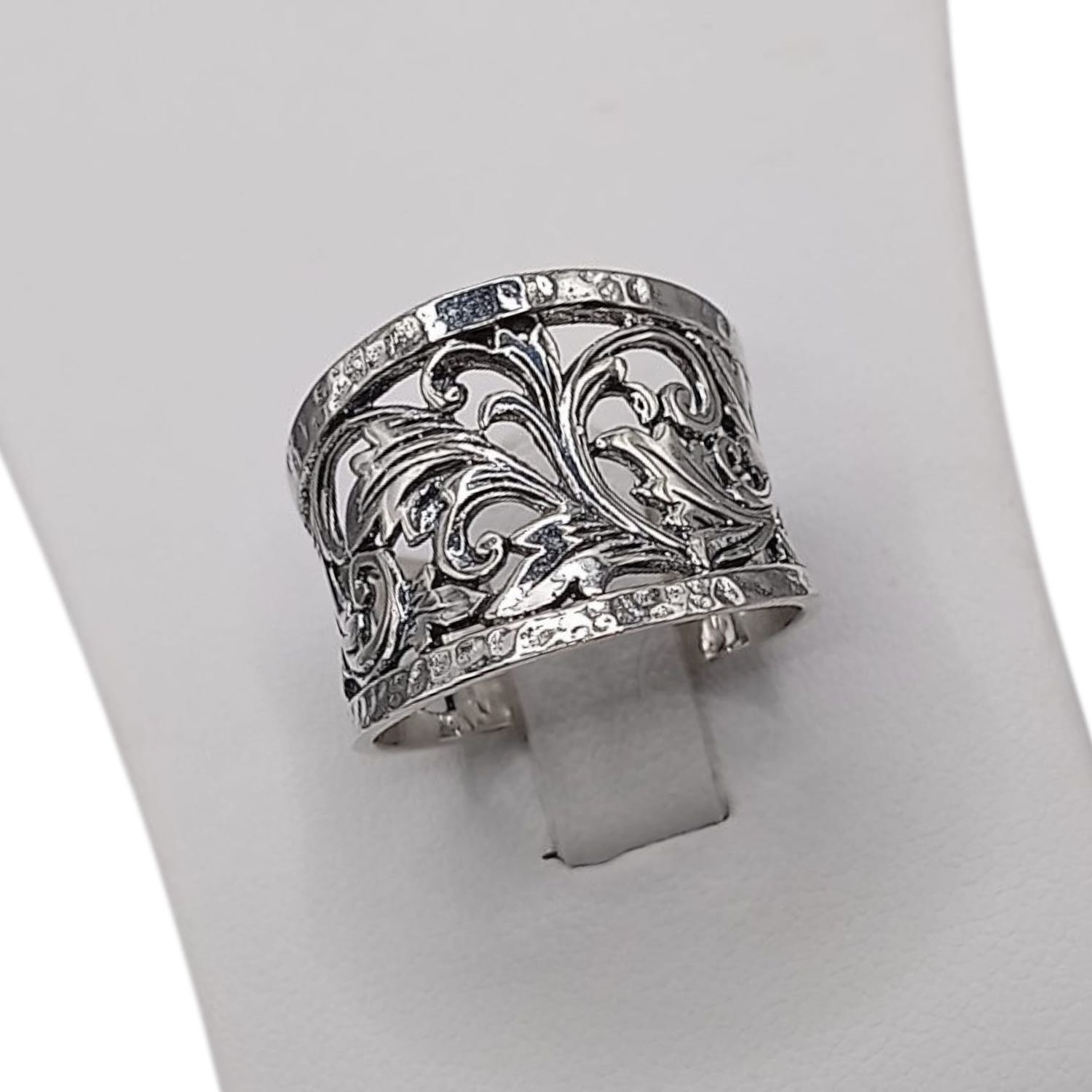 ANILLO OXY HOJAS # 7.5 PLATA .925