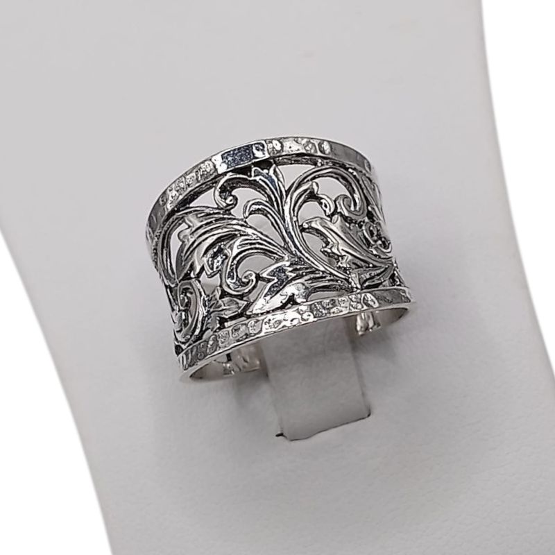 ANILLO OXY HOJAS # 7.5 PLATA .925