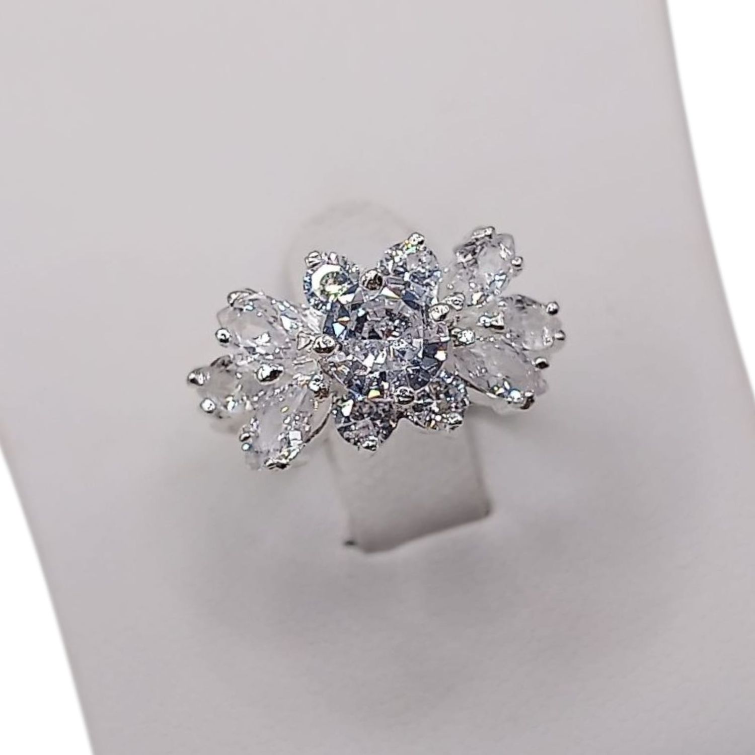 ANILLO FANCY CZ BCA  # 6   PLATA .925