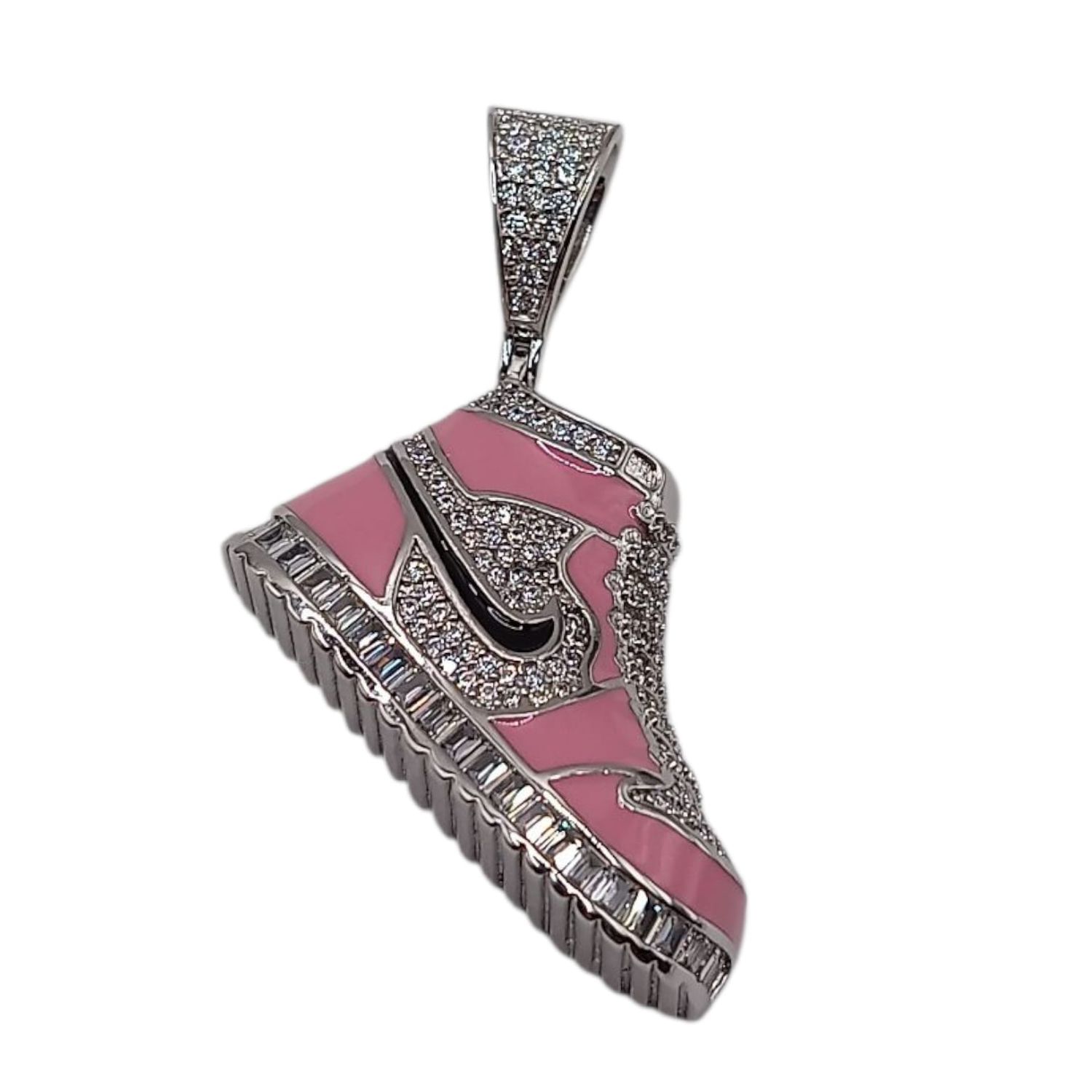 DIJE TENIS ROSA CON CZ, 4.3 CM, PLATA .925