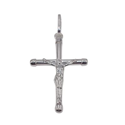 DIJE CRUZ CON CRISTO 5.5 CM, PLATA .925