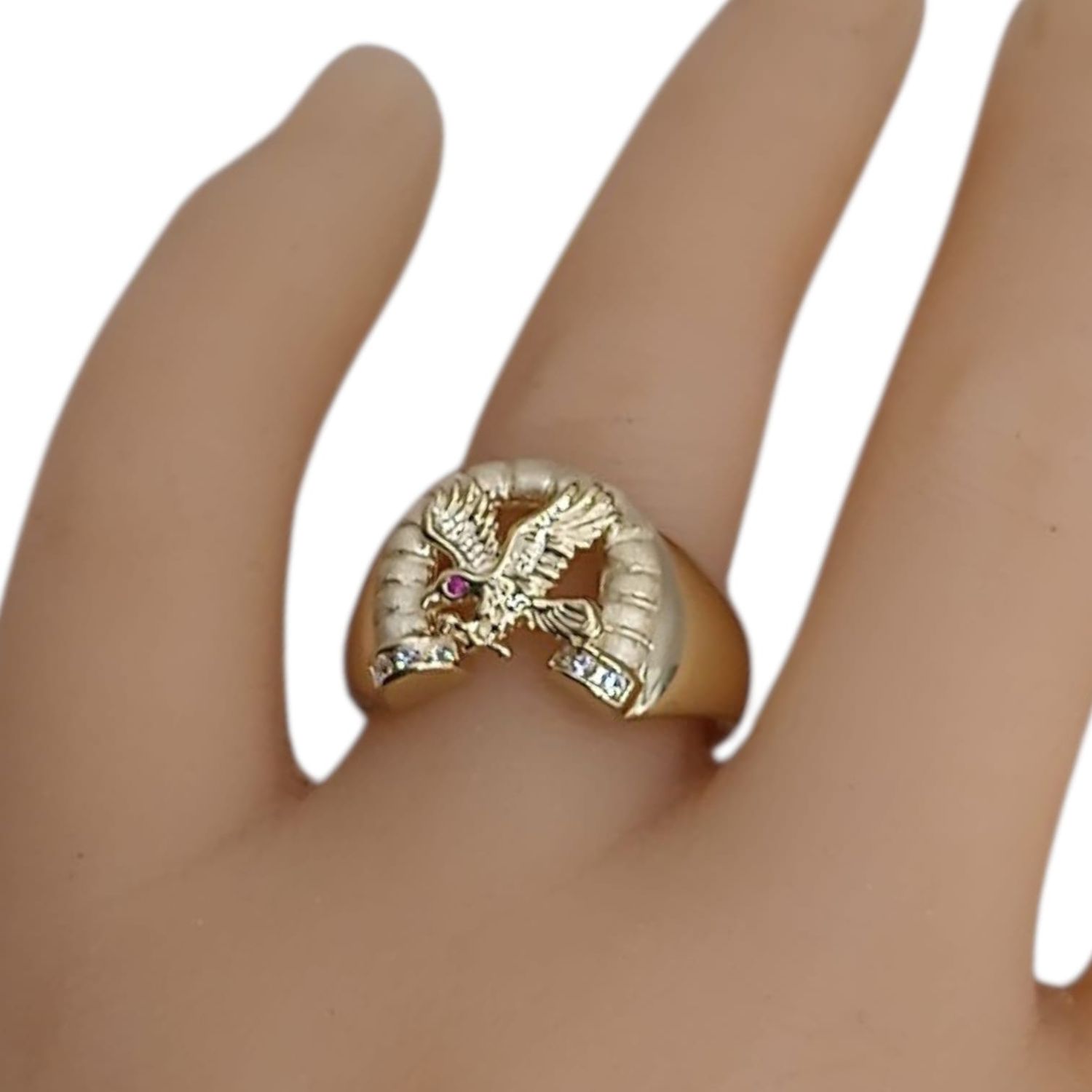 ANILLO CABALLERO AGUILA  CHAPA PLATA .925