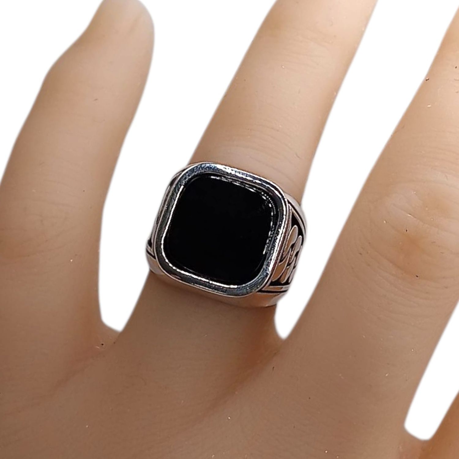 ANILLO CABALLERO # 10. PLATA .925