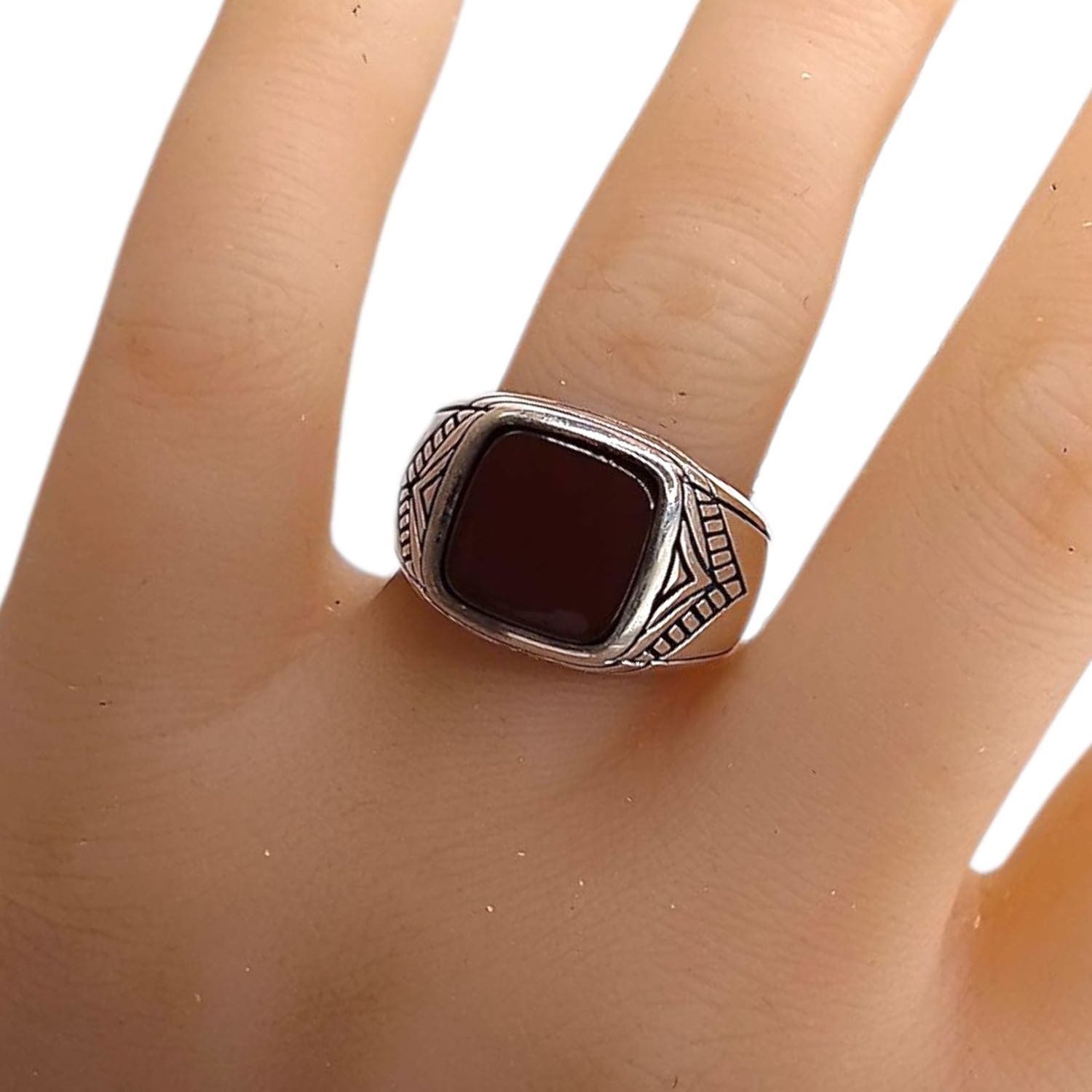 ANILLO CABALLERO SUPER FANCY, VARIAS MEDIDAS, PLATA .925