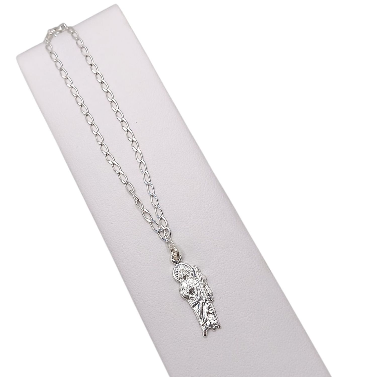 PULSERA  7" 2MM, SAN JUDAS T, PLATA .925