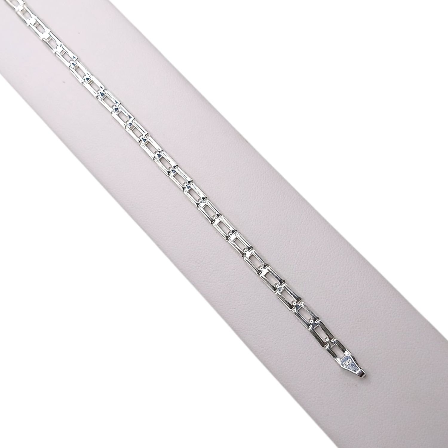 PULSERA FANCY ELEGANT  7&quot; 4MM PLATA .925