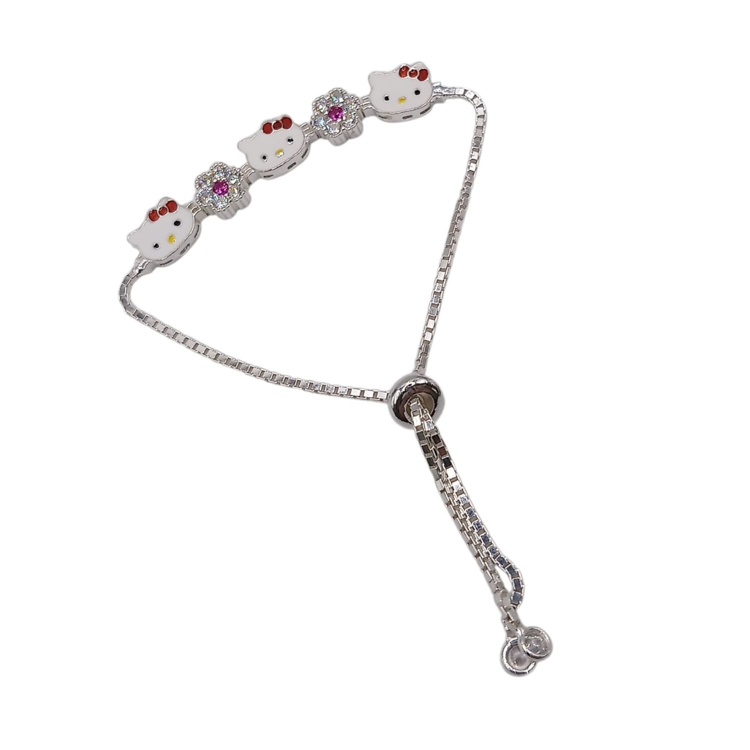 PULSERA GATITA AJUSTABLE, PLATA .925