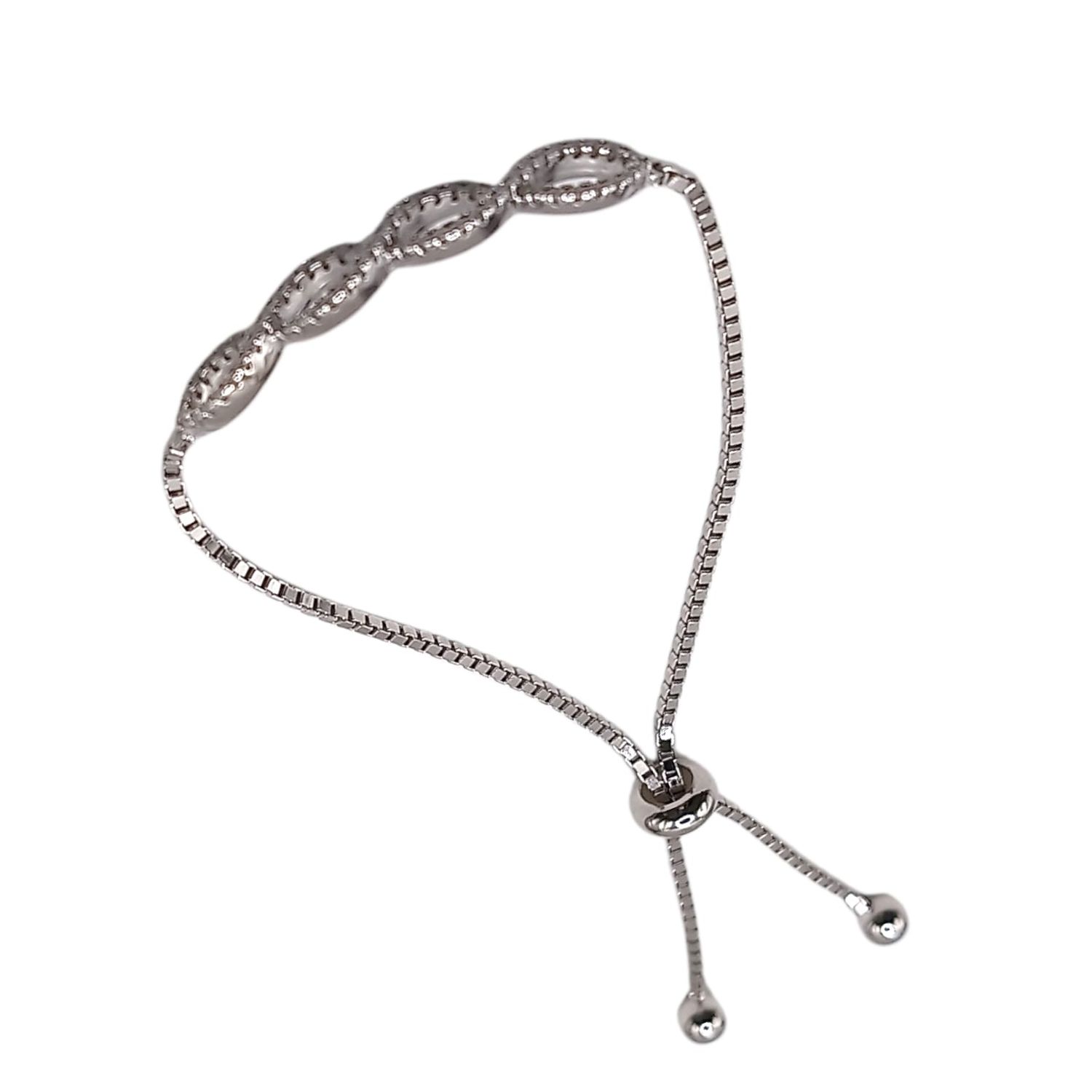 PULSERA AJUSTABLE INFINITO  PLATA .925