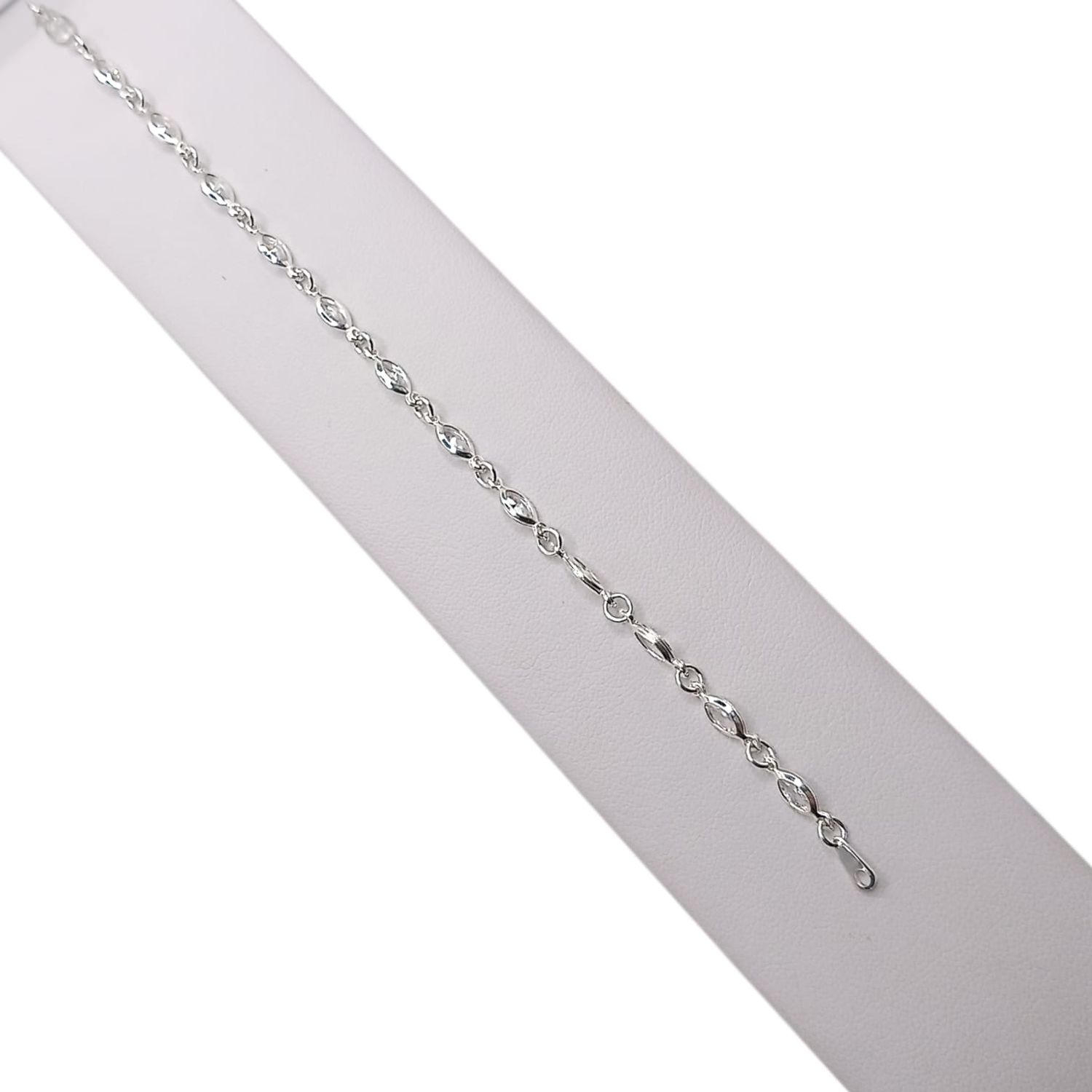 PULSERA CZ BCA   7.5&quot; PLATA .925