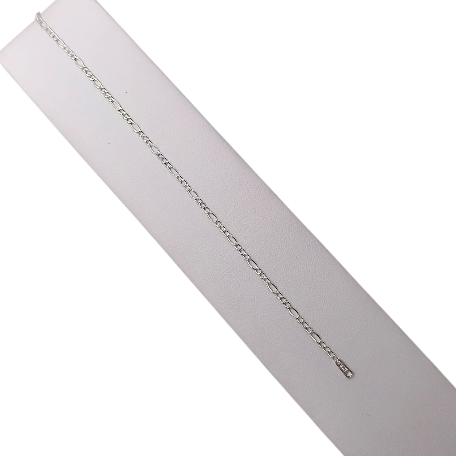 PULSERA FIGARO 6.5&quot; 2 MM, PLATA .925