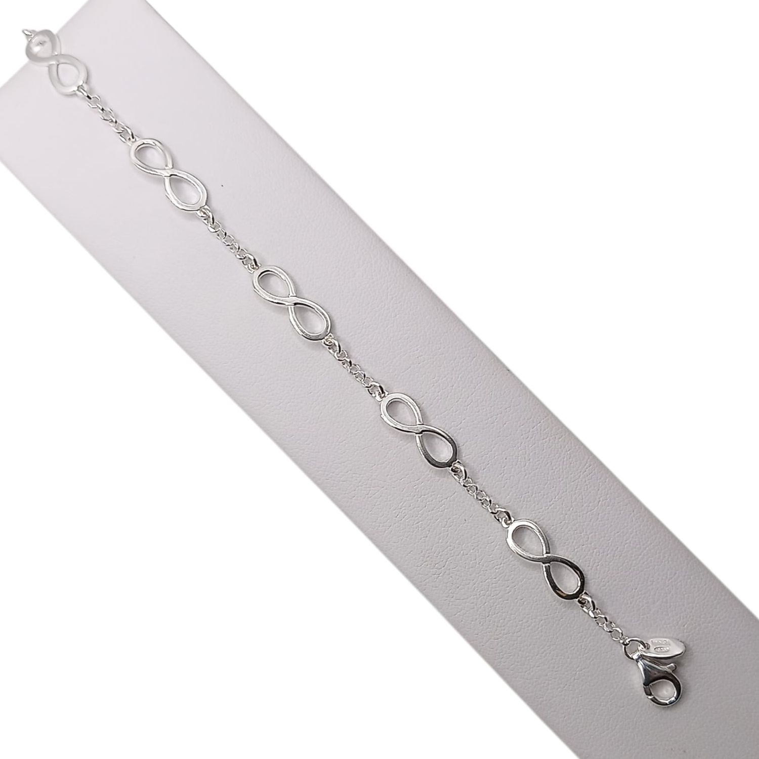 PULSERA INFINITO LIGERA 7" PLATA .925