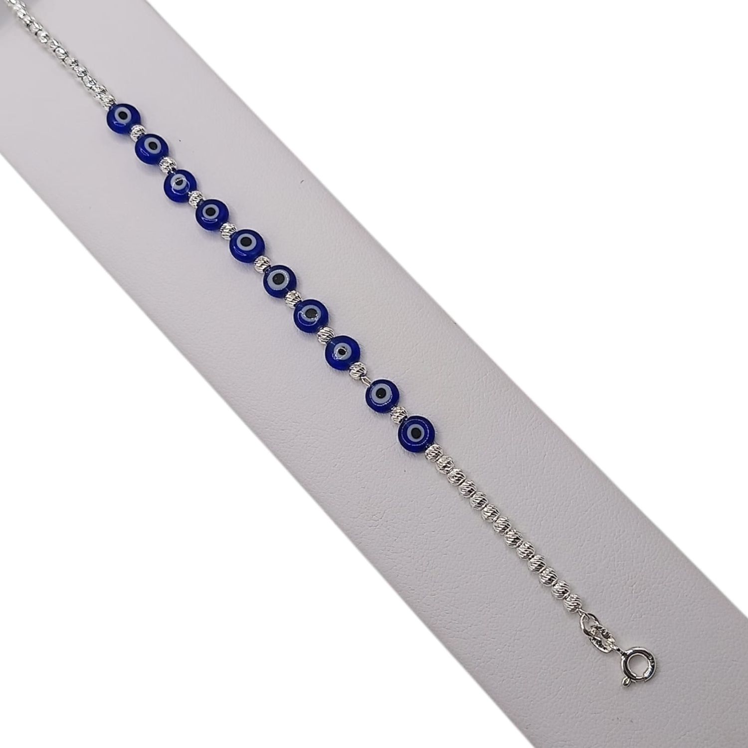 PULSERA OJITOS 7"  OJITO 5 MM, PLATA .925