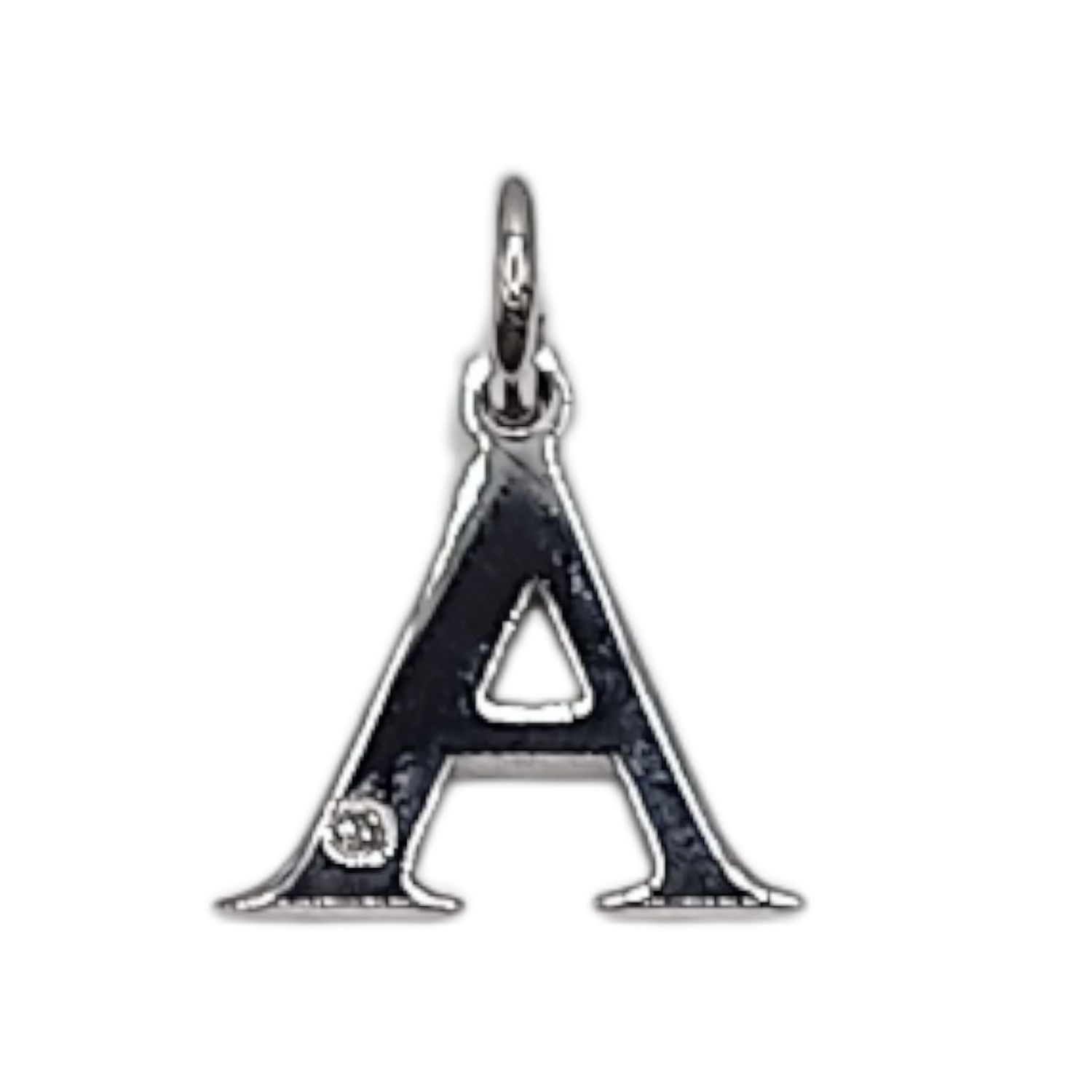 DIJE LETRA A 1.2 CM, PLATA .925