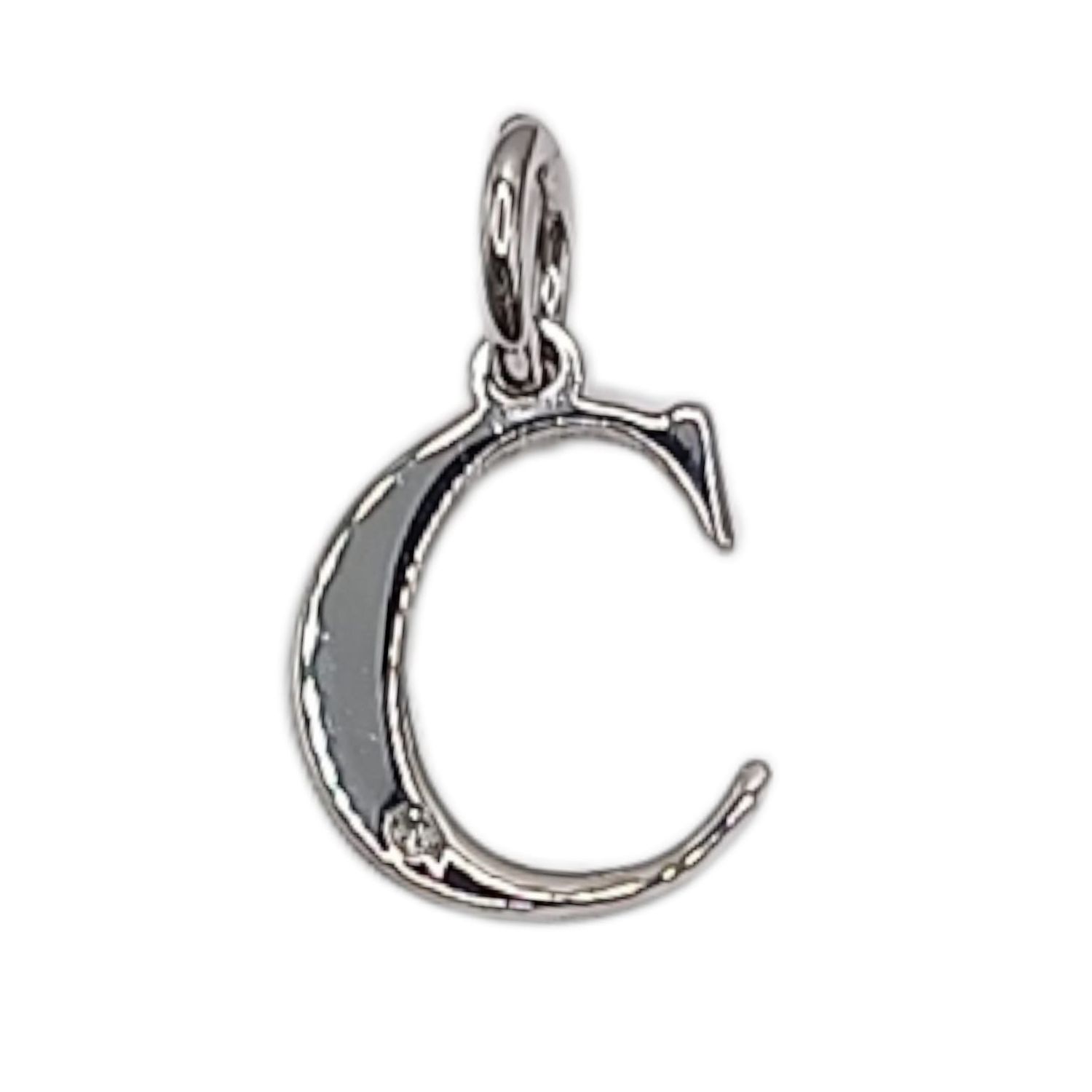 DIJE LETRA C 1.2 CM, PLATA .925
