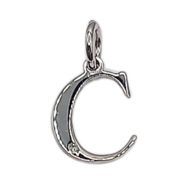 DIJE LETRA C 1.2 CM, PLATA .925