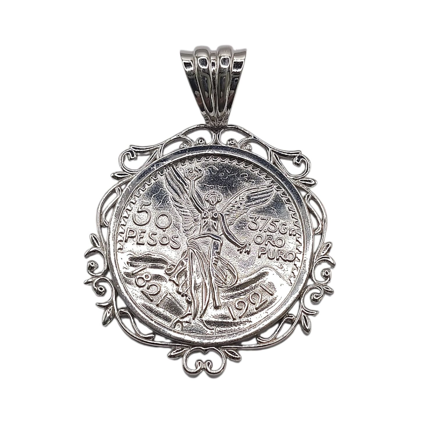 DIJE MONEDA CENTENARIO 5 CM, PLATA .925