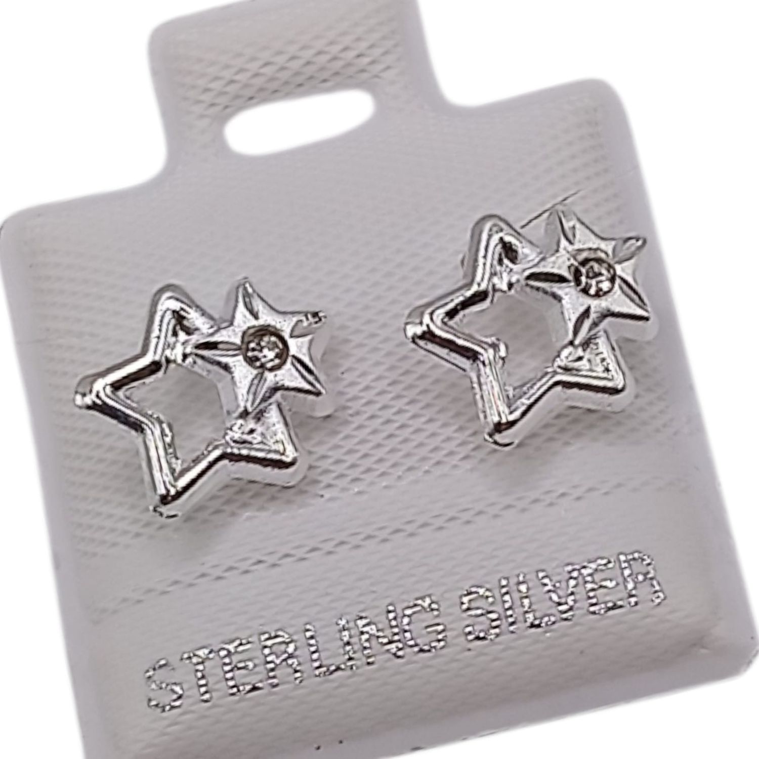 BROQUEL ESTRELLAS, BROCHE BOLITA, PLATA .925