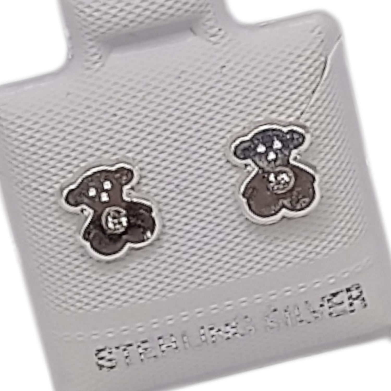 BROQUEL OSITO, BROCHE BOLITA, PLATA .925