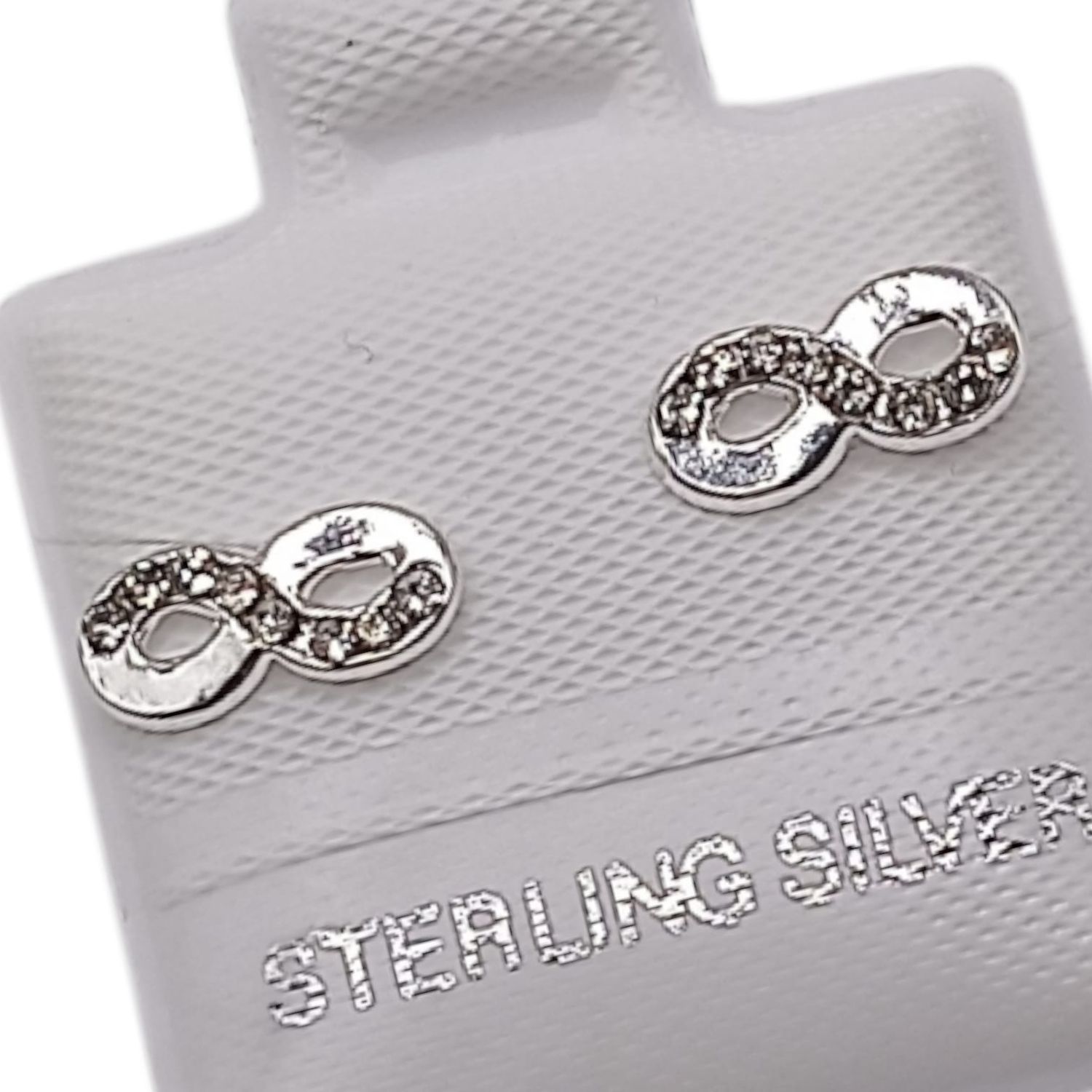 BROQUEL INFINITO CON MINI CZ, BROCHE BOLITA, PLATA .925