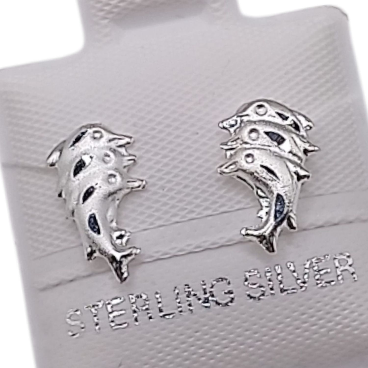 BROQUEL 3 DELFINES, BROCHE BOLITA, PLATA .925