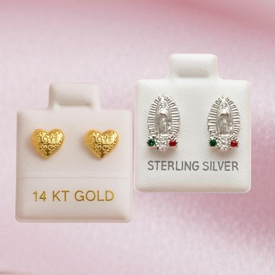 Broquel Oro 14K y Plata 925