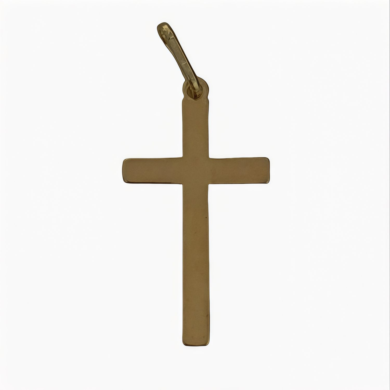 Cross Pendant with Gold Plating on Italian 925 Silver, measures 4cm ideal for chains of 6mm or less
