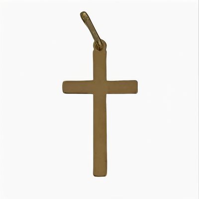 Cross Pendant with Gold Plating on Italian 925 Silver, measures 4cm ideal for chains of 6mm or less