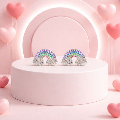 ARETE SOLIDO ARCOIRIS MICROPAVE MULTICOLOR  PLATA .925
