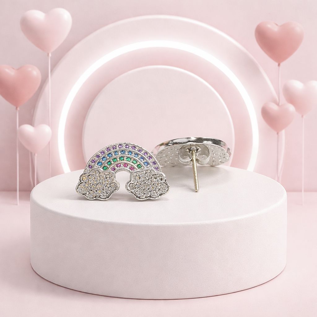 ARETE SOLIDO ARCOIRIS MICROPAVE MULTICOLOR  PLATA .925