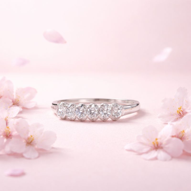 ANILLO CHURUMBELA CZ BLANCA VARIAS MEDIDAS  PLATA .925