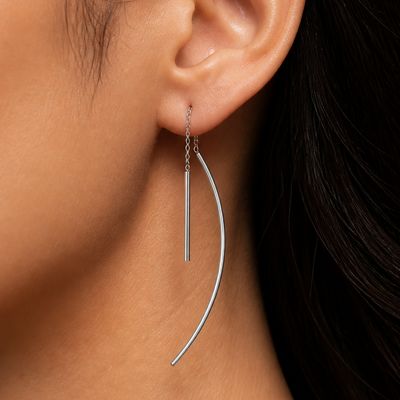 Arete Largo Viol. Plata 925 tailandesa