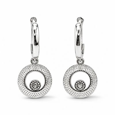 HUGGUI CIRCULOS  2.5 CM LARGO  PLATA .925