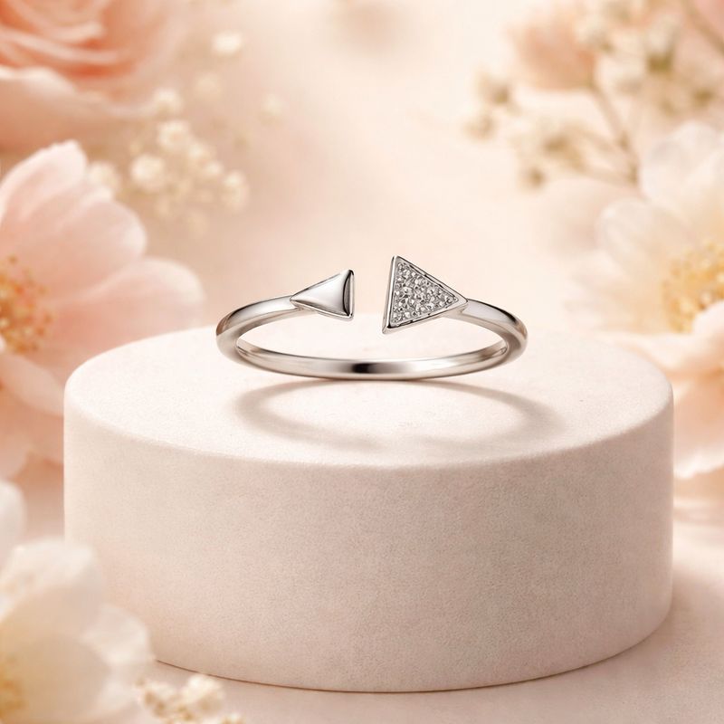 ANILLO AJUSTABLE FLECHA  PLATA .925