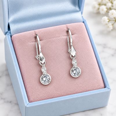 ARETE DE ARILLO CON CZ EN GOTA, DIFERENTES COLORES, PLATA .925