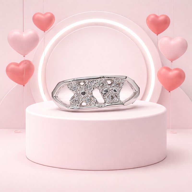 ANILLO  XV MICROPAVE VARIAS MEDIDAS  PLATA .925