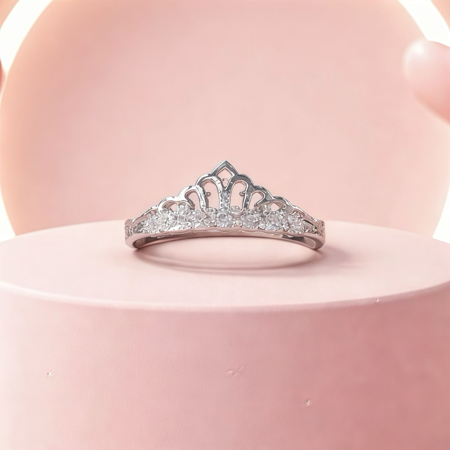 ANILLO CORONA PRINCESA VARIAS MEDIDAS  PLATA .925