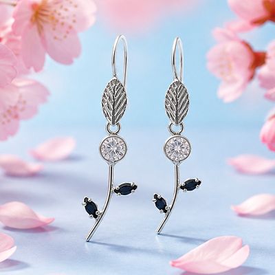 ARETE DE ARILLO FLOR , DIFERENTES COLORES PLATA .925