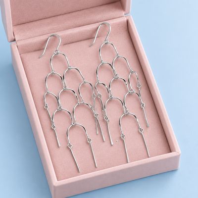 ARETE LARGO ESCALERA 6 CM  PLATA .925