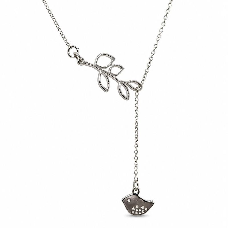 COLLAR CORBATERO PAJARITO 18"  PLATA .925