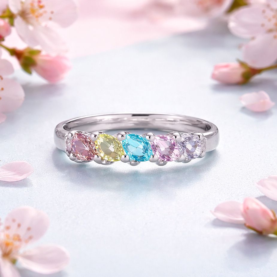 ANILLO CHURUMBELA CZ MULTICOLOR #6.5 PLATA .925