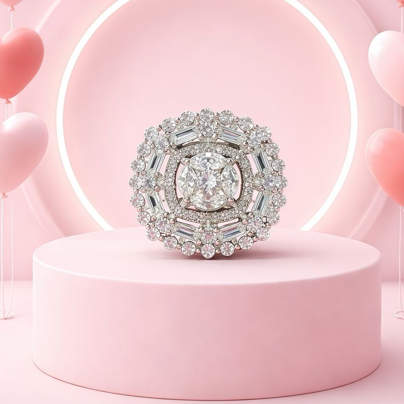 ANILLO CUADRO CON CZ  VARIAS MEDIDAS PLATA .925