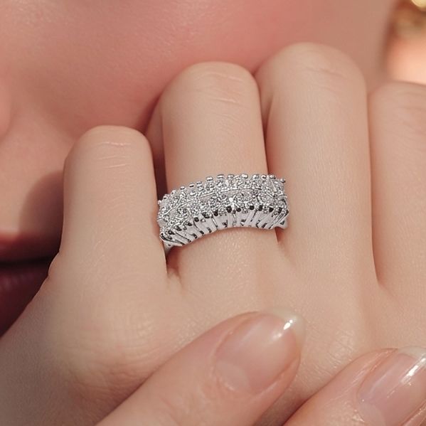 ANILLO CHURUMBELA DOBLE CZ BLANCA   PLATA .925