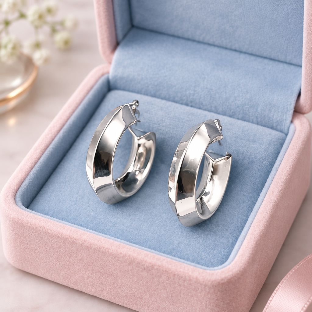 ARRACADA FANCY  2.5 CM PLATA .925