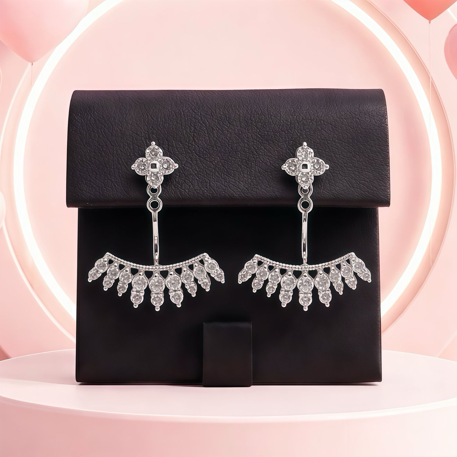 ARETE SUPER FANCY CZ BLANCO  PLATA .925