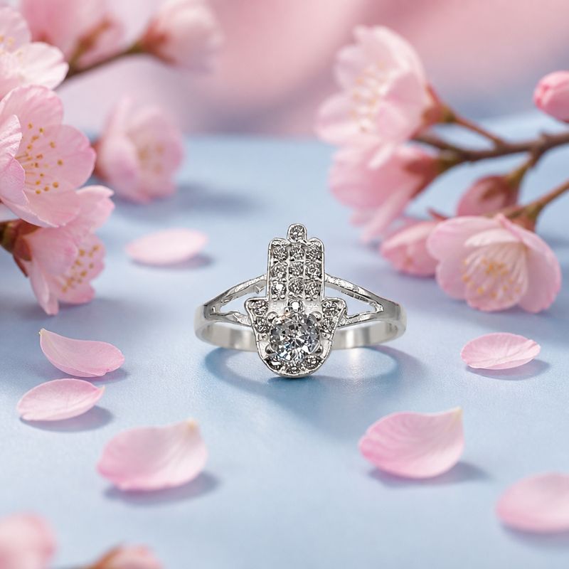 ANILLO DE MANITA DE FATIMA PLATA .925