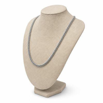 Cadena, Baby Mónaco, broche de tacón, 20" 5mm Plata 925